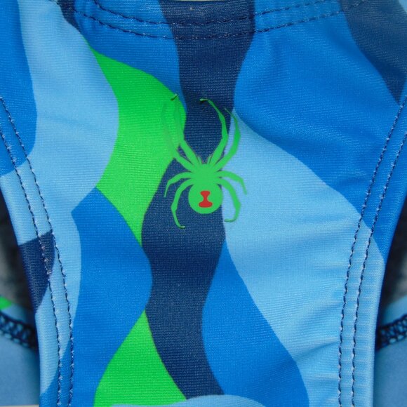 Spyder Blue Green Swirl Swimsuit Leotard XL - Picture 4 of 8